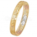 GLG154 Gold Plated Tri color Bangle