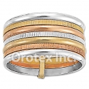 R012 Gold Layered Tri Color Women's Ring