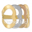 R022 Gold Layered Tri Color Women's Ring