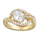 R064 Gold Layered CZ Ring