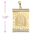 Oro Tex Gold Layered CZ Guadalupe Charm