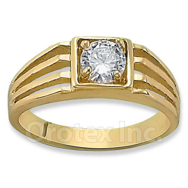 Orotex Gold  Layered CZ Kid s Boys  Ring  Oro Laminado 