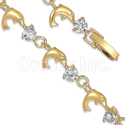 005016 Gold Layered CZ Bracelet