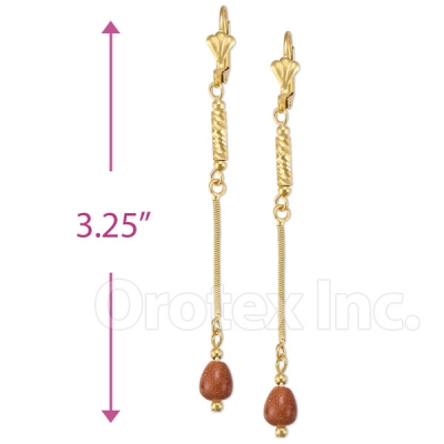 020013 Gold Layered Stone Earrings