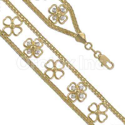 028011 Gold Layered CZ Bracelet