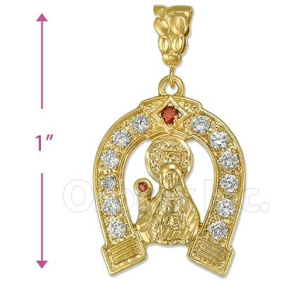 Oro Tex Gold Layered CZ Charm