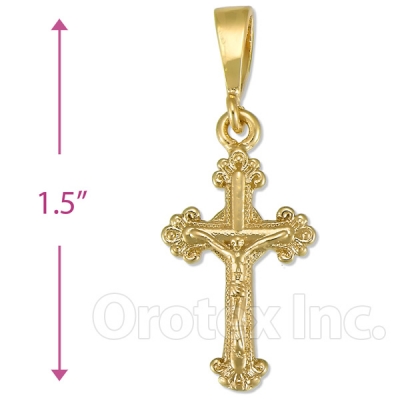 Oro Tex Gold Layered Cross Charm