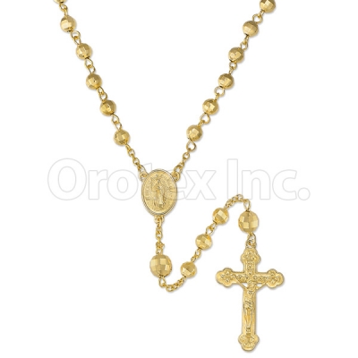 046004 Gold Layered Diamond Cut  Rosary