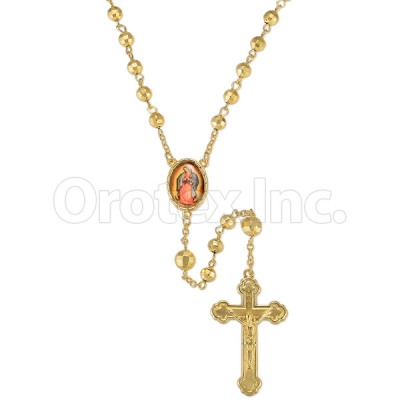 047001 Gold Layered Diamond Cut  Rosary