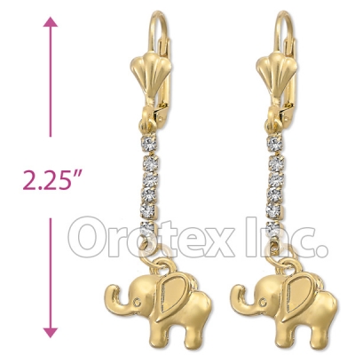 067020 Gold Layered CZ Long Earrings
