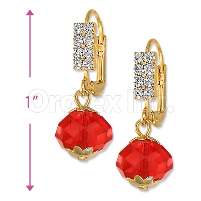 Oro Tex Gold Layered CZ Long Earrings