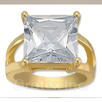 Orotex Gold Layered CZ Women's Ring