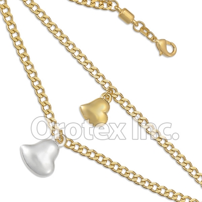 BR036  Gold Layered Two Tone Bracelet