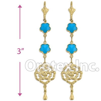 EL342 Gold Layered Long Earrings