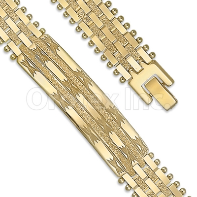 Orotex Gold Layered Fancy W Bracelet