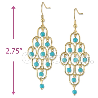Orotex Gold Layered CZ Chandelier Earrings