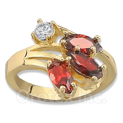 Orotex Gold Layered CZ Women's Ring