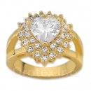 Orotex Gold Layered CZ Women's Ring