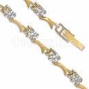 Orotex Gold Layered CZ Bracelet