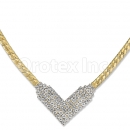 Orotex Gold Layered CZ Necklace