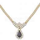 014006 Gold Layered CZ Necklace