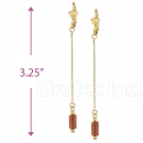 020005 Gold Layered Stone Earrings
