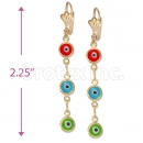 Oro Tex Gold Layered Eye Earrings