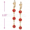 Oro Tex Gold Layered Eye Earrings