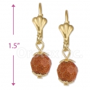 020010 Gold Layered Stone Earrings