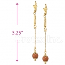 020012 Gold Layered Stone Earrings