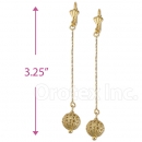 021003 Gold Layered Long Earrings