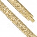 023006 Gold Layered Fancy W Bracelet
