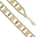 025001 Gold Layered CZ Bracelet
