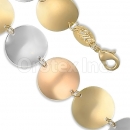 Oro Tex Gold Layered Tri-color Bracelet