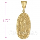 Oro Tex Gold Layered Guadalupe Charm