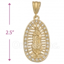 038003 Gold Layered CZ Charm