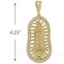 038005 Gold Layered CZ Guadalupe Charm
