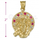 Oro Tex Gold Layered CZ Charm