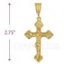 Oro Tex Gold Layered Diamond Cut Cross Charm