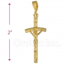 Oro Tex Gold Layered Cross Charm