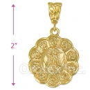 Oro Tex Gold Layered Diamond Cut Cross Charm