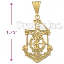 040001 Orotex Gold Layered Diamond Cut Charm