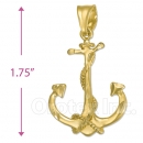 Oro Tex Gold Layered Diamond Cut Anchor Charm