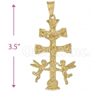 Oro Tex Gold Layered Caravaca Cross Charm