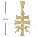 Oro Tex Gold Layered Caravaca Cross Charm