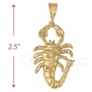 Oro Tex Gold Layered Diamond Cut Scorpion Charm