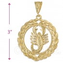 Oro Tex Gold Layered Diamond Cut Scorpion Charm