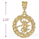 Oro Tex Gold Layered Diamond Cut Scorpion Charm