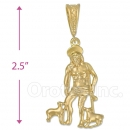 Oro Tex Gold Layered Saint Lazaro Charm