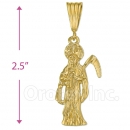 Oro Tex Gold Layered Santa Muerte Charm